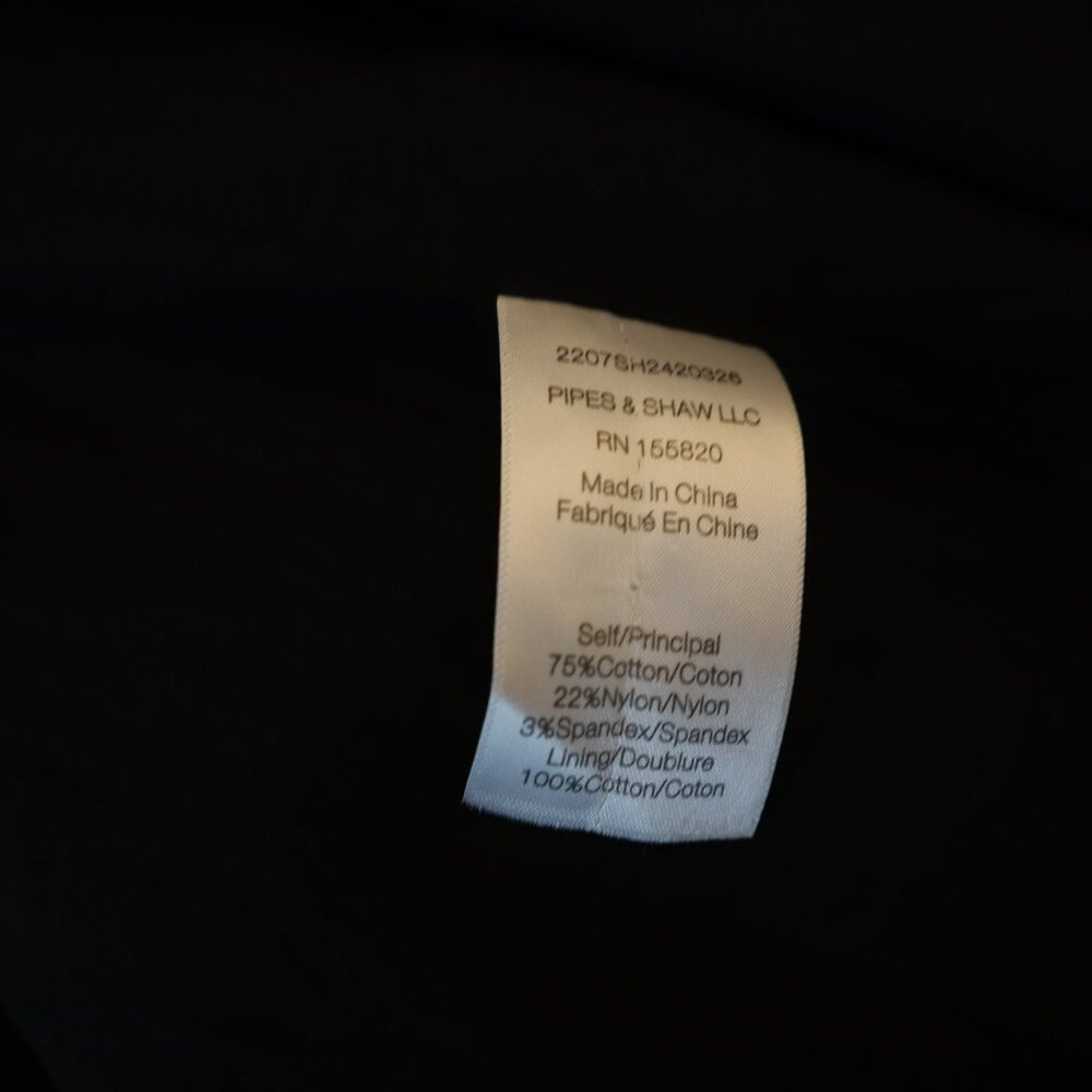 Veronica Beard Polina Black Dress Open Drape Back Cotton Shirt Dress Size 8 - Picture 9 of 9